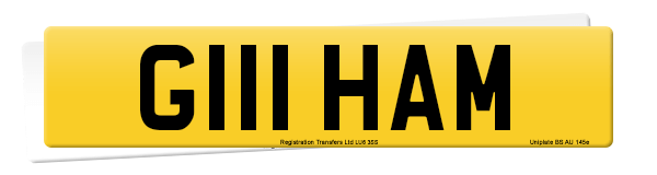 Registration number G111 HAM